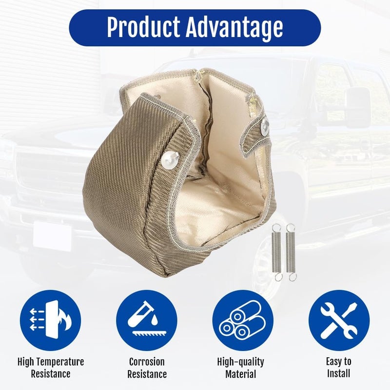 WIKIBB for Duramax LLY LBZ LMM LML 2005-16 Turbo Turbine Blanket Heat Shield Cover - Image 5